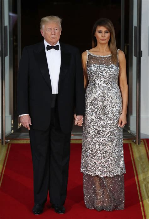 melania chanel gown cost|Melania Trump Wore Sparkly Chanel for Her First State Dinner.